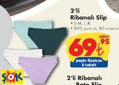 Ribanalı Slip 2'Li Külot