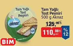 Aknaz Tam Yağlı Tost Peyniri 500 G