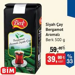 Berk Siyah Çay Bergamot Aromalı 500 G