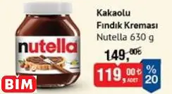 Nutella Kakaolu Fındık Kreması 630 G