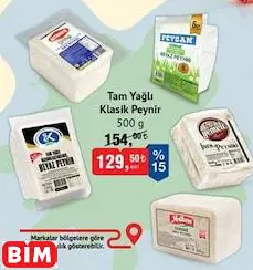 Tam Yağlı Klasik Peynir 500 G Çeşitleri