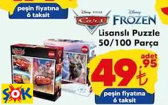 Disney Cars/Frozen Lisanslı Puzzle 50/100 Parça