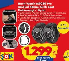 Havit Watch M9030 Pro Amoled 46 Mm Akıllı Saat Kahverengi/Siyah