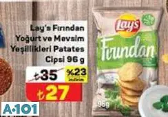 Lay's Fırından Yoğurt ve Mevsim Yeşillikleri Patates Cipsi 96 g