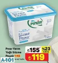 Pınar Yarım Yağlı Süzme Peynir 1 Kg