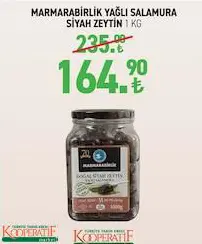 Marmarabirlik Yağlı Salamura Siyah Zeytin 1 Kg