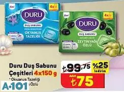 Duru Duş Sabunu Çeşitleri 4X150 G