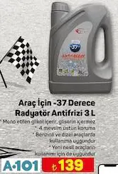 Araç İçin -37 Derece Radyatör Antifrizi 3 L