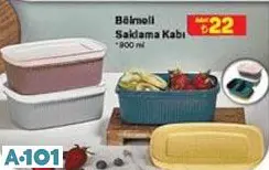 Bölmeli Saklama Kabı 800 Ml