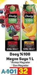 Dooy %100 Meyve Suyu 1 L