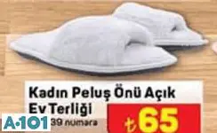 Juno Kadın Peluş Önü Açık Ev Terliği