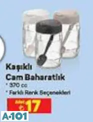 Kaşıklı Cam Baharatlık 370 Cc