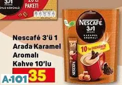 Nescafe 3'Ü 1 Arada Karamel Aromalı Kahve 10'Lu