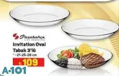 Paşabahçe İnvitation Oval Tabak 3'Lü