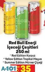 Red Bull Enerji İçeçeği Çeşitleri 250 Ml