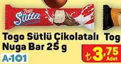 Togo Sütlü Çikolatalı Nuga Bar 25 G