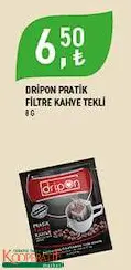 Dripon Pratik Filtre Kahve Tekli 8 G