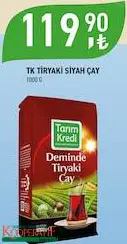 Tarım Kredi Birlik Tiryaki Siyah Çay 1000 G