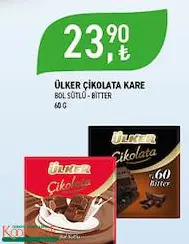 Ülker Çikolata Kare 60 G Çeşitleri