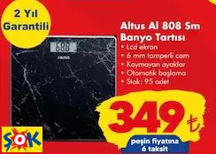 Altus AL 808 Sm Banyo Tartısı