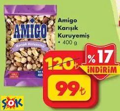 Amigo Karışık Kuruyemiş 400 G