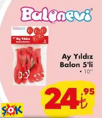 Balon Evi Ay Yıldız Balon 5'Li