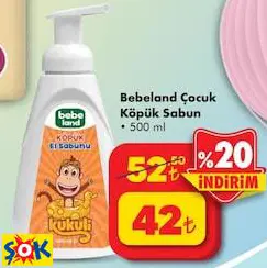 Bebeland Çocuk Köpük Sabun 500 Ml