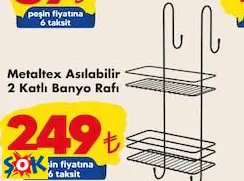 Metaltex Asılabilir 2 Katlı Banyo Rafı