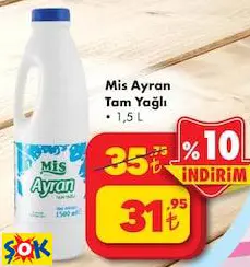 Mis Ayran Tam Yağlı 1,5 L