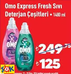 Omo Express Fresh Sıvı Deterjan 1480 Ml Çeşitleri