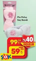 Pia Peluş Saç Bandı