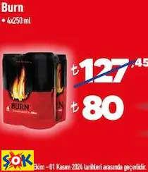 Burn Enerji İçeceği 4X250 G