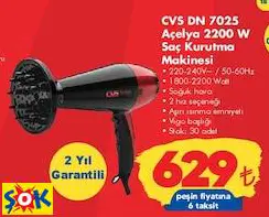 CVS DN 7025 Açelya 2200 W Saç Kurutma Makinesi