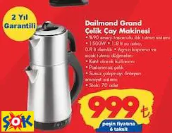 Dailmond Grand Çelik Çay Makinesi