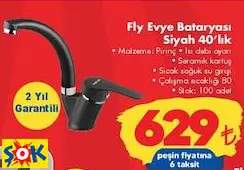 Fly Evye Bataryası Siyah 40'Lık