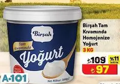 Birşah Tam Kıvamında Homojenize Yoğurt 3 Kg