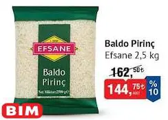 Efsane Baldo Pirinç 2.5 Kg