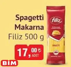 Filiz Spagetti Makarna 500 G