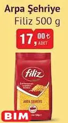 Filiz Arpa Şehriye Makarna 500 G