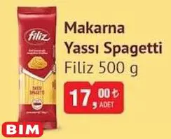 Filiz Makarna Yassı Spagetti 500 G