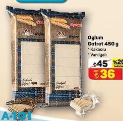 Oylum Gofret Kakaolu/Vanilyalı 450 G