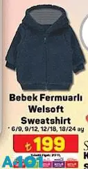 Bebek Fermuarlı Welsoft Sweatshirt