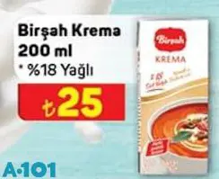 Birşah Krema %18 Yağlı  200 Ml