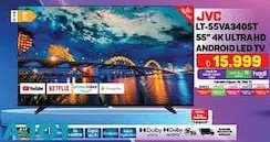 Jvc LT-55VA3405T 55 İnç 4K Ultra HD Android Led Tv Akıllı Televizyon