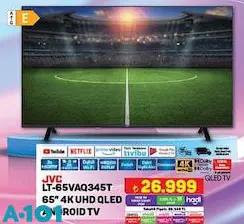 Jvc LT-65VAQ345T 65 İnç 4K UHD Qled Android Tv Akıllı Televizyon