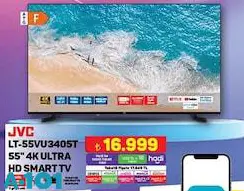 Jvc LT-55VU3405T 55 İnç 4K Ultra HD Smart Tv Akıllı Televizyon