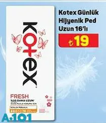 Kotex Günlük Hijyenik Ped Uzun 16'Lı