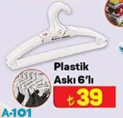 Plastik Askı 6'Lı