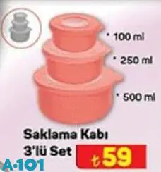 Saklama Kabı 3'Lü Set