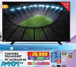 Toshiba 70UL4C63DT 70 İnç Ultra HD 4K Smart Led Tv Akıllı Televizyon